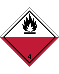 Gefahrgutaufkleber Klasse 4.2 SPONTANEOUSLY COMBUSTIBLE "ohne Text"