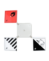 Ausgeklappte Gefahrzettelbox