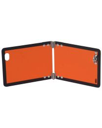 Gefahrguttafel Warntafel ADR, klappbar, Kantenschutz, Aluminium, 300 x 120 mm