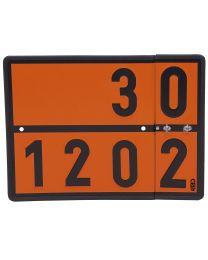 Gefahrguttafel Warntafel ADR Wechselsystem für Benzin und Diesel-Heizöl, Stahlblech verzinkt, 400 x 300 mm