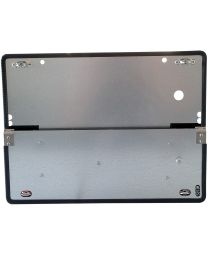 Gefahrguttafel Zifferntafel ADR für Tankfahrzeuge, Grundplatte einzeln, klappbar, Stahlblech verzinkt, 400 x 300 mm