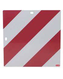 Warntafel DIN 11030 für Landmaschinen, einseitig reflektierend links- und rechtsweisend verwendbar, Aluminium, 423 x 423 mm