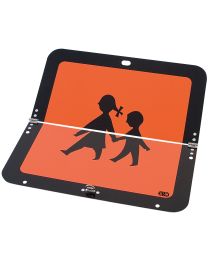 Schulbusschild aus Aluminium, klappbar, 600 x 600 mm