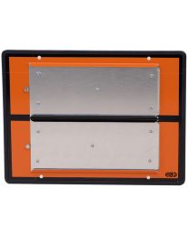 Grundplatte Gefahrguttafel/Zifferntafel ADR für Tankfahrzeuge, starr, Edelstahl V2A, 400 x 300 mm