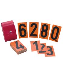 Ziffernsatz für Gefahrguttafel UN-Kennzeichung (26 Ziffern), aus Edelstahl V2A, je 70 x 120 mm