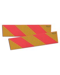 Heckmarkierung ECE 70, Halbmarkierung für Zugmaschinen aus Kunststoff, 1 Satz