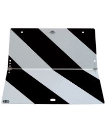 Elbtunnelschild Warntafel, klappbar, schwarz/weiß, nicht reflektierend, Aluminium