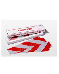 Containerwarnmarkierung Orafol, Reflexfolie RA2, 8 Zuschnitte (4 x linksweisend, 4 x rechtsweisend), 705 x 141 mm