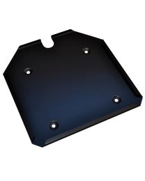 Gefahrzettel Wechselrahmen RID ADR, schwarz, Edelstahl V2A, 300 x 300 mm