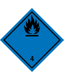 Gefahrgutaufkleber Klasse 4.3 DANGEROUS WHEN WET "ohne Text"