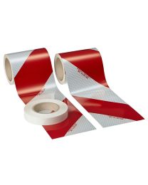 Anwenderpaket: KFZ Warnmarkierungen 3M 3410 VWM für Fahrzeuge mit Sonderrechten. Je eine Rolle 141 mm x 9 m rechtsweisend + linksweisend