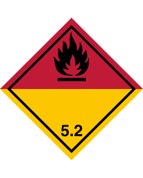Gefahrgutaufkleber Klasse 5.2 ORGANIC PEROXIDE "ohne Text"