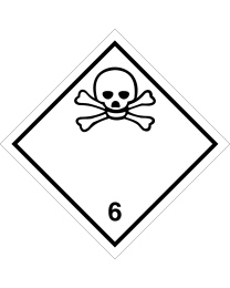 Gefahrgutaufkleber Klasse 6.1 TOXIC "ohne Text"