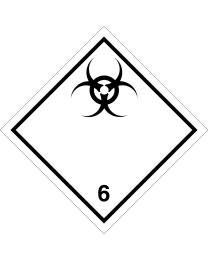 Gefahrgutaufkleber Klasse 6.2 Infectious substance "ohne Text"