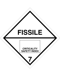 Gefahrgutaufkleber Klasse 7.E FISSILE