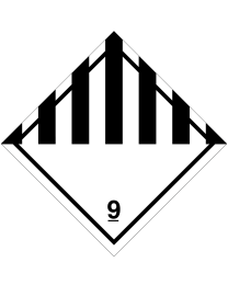 Gefahrgutaufkleber Klasse 9 MISCELLANEOUS "ohne Text"