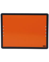 Gefahrguttafel Warntafel ADR, mit Haltebügel und Abdeckhaube, Aluminium, 400 x 300 mm