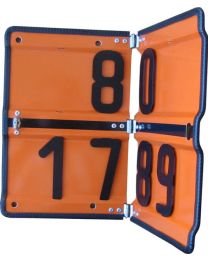 ADR Warntafel mit eingeclipsten Ziffern