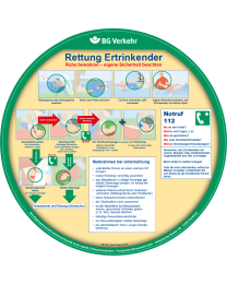 Tafel Rettung Ertrinkender BG rund