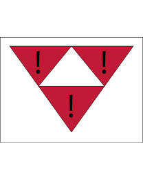 Abstoß- und Ablauf-Verbot Aufkleber 74x105mm 