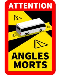 Toter Winkel-Aufkleber Bus