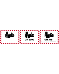 Kennzeichen für Lithiumbatterien (kleinere Version)