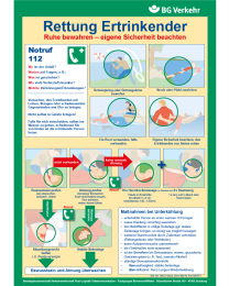 Tafel Rettung Ertrinkender BG eckig