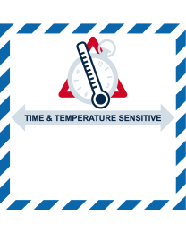 Time and Temperature Sensitive for Healthcare Aufkleber (Transportetikett)