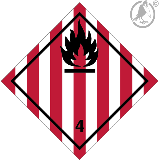 Gefahrgutaufkleber Klasse 4.1 FLAMMABLE SOLID "ohne Text"