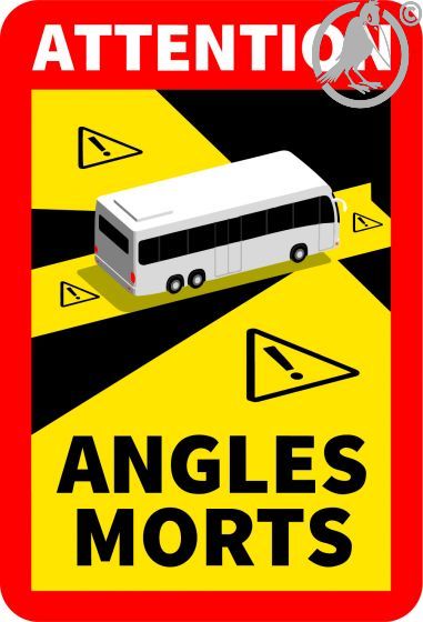magnetisch Toter Winkel-Aufkleber Bus mehr als 3,5 Tonnen