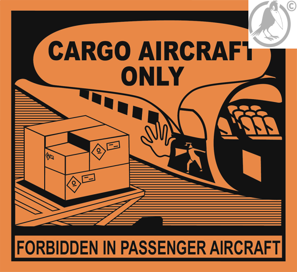 Cargo Aircraft Only Aufkleber (Transportetikett)